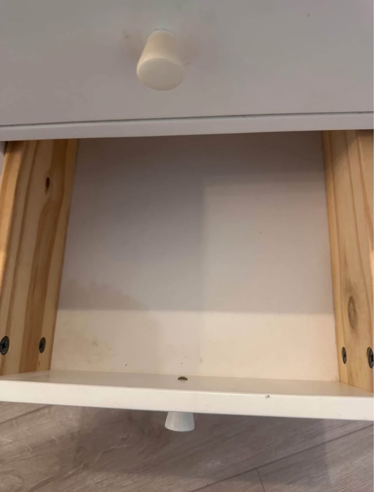 John Lewis Wilton 2 Drawer Bedside Cabinet, White x2