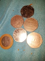 Rare coins 50p ,£2 an £5 coin 
