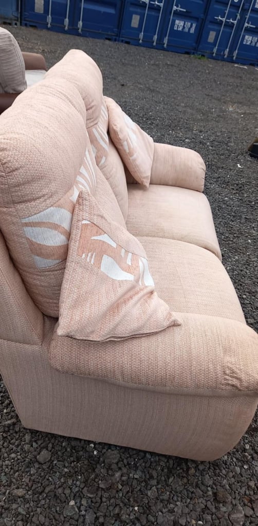image for LOVELY SOFA , 3 seater trendy sofa - in - peach - free local delivery