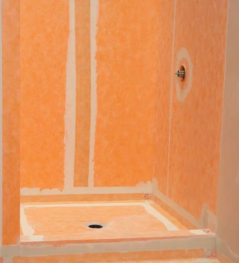 Waterproof membrane under tile