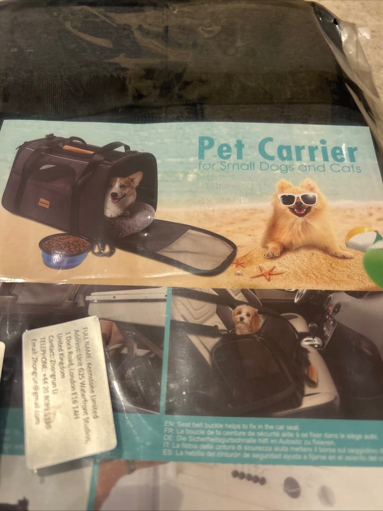 Pet Carrier For Small Dogs And Cats by Keenstone. Brand New and Packed.