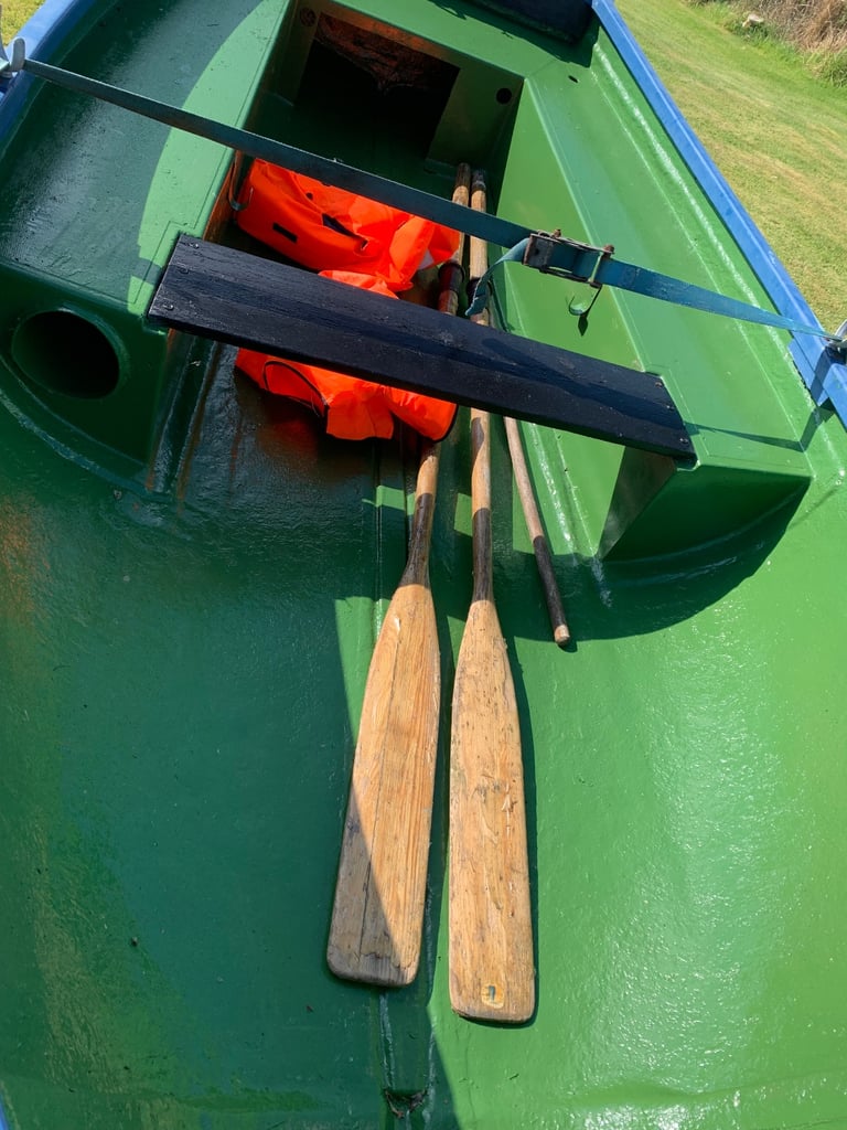12 ft fibreglass boat and galvanised trailer 