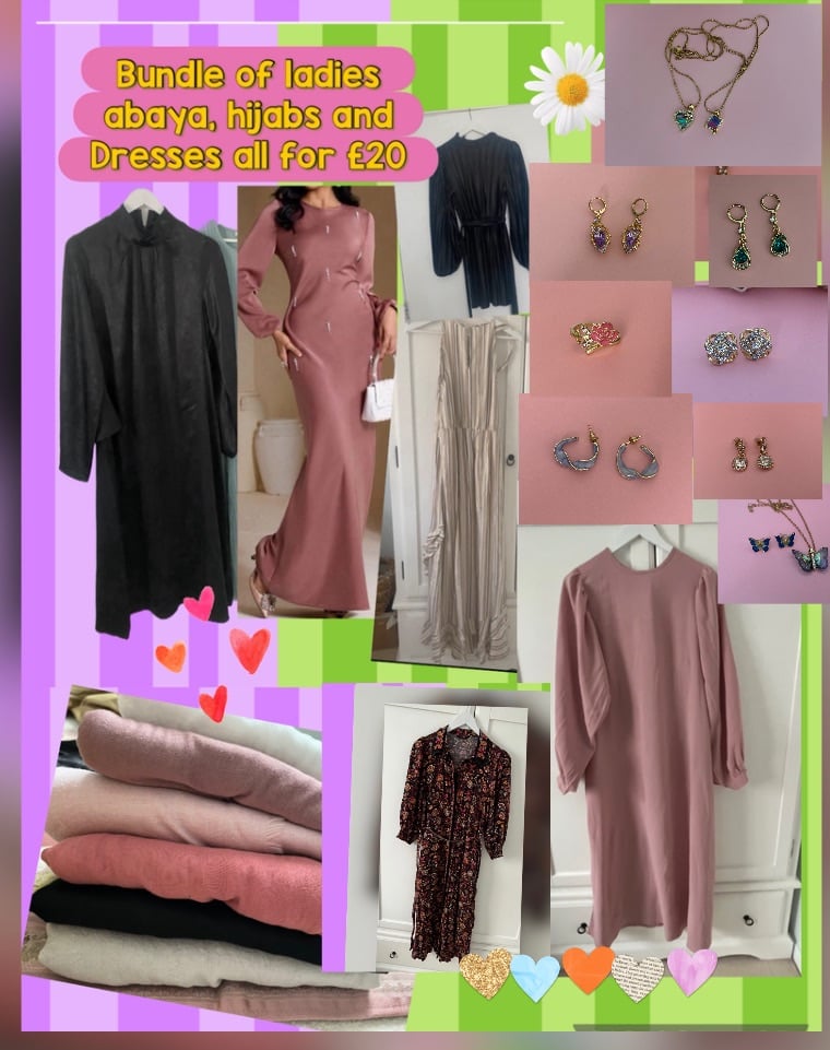 image for Bundle of abayas, hijabs and dresses all for £20
