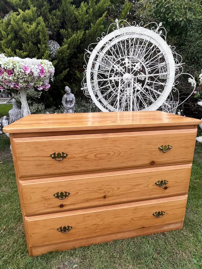 Solid Pine Chest Of Drawers
