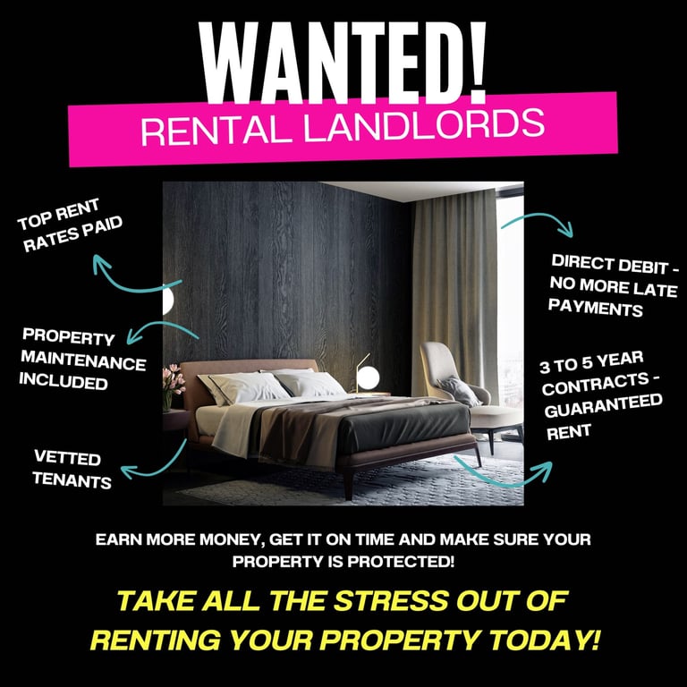 Wanted Landlords! Investments, Rental Property Management 
