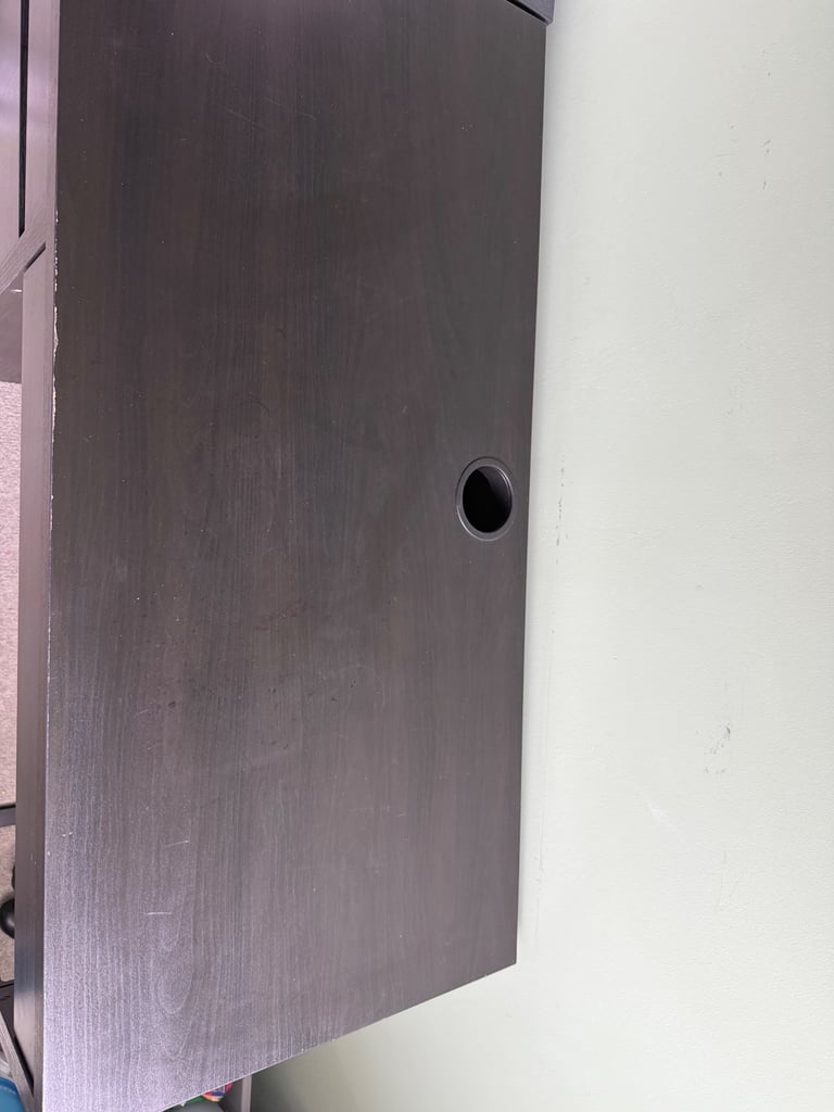 Black Desk, chair and cabinet office set 