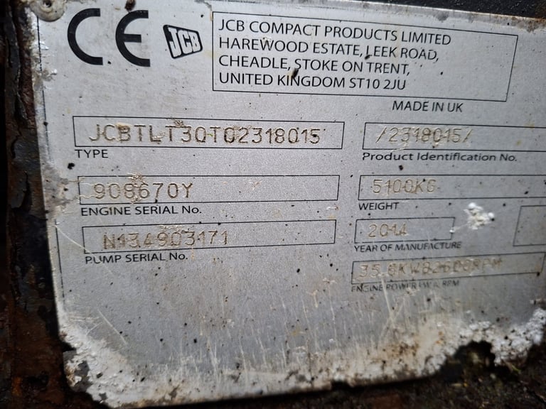 JCB TLT teletruk 30D forklift telehandler