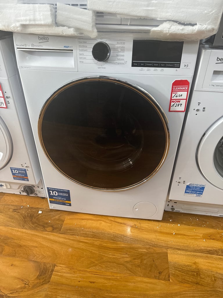 🤩NEW🤩RRP £429!! Beko Pro500 8kg Washing Machine - White / Chrome 