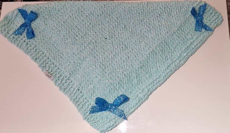 Hand knitted baby blanket 