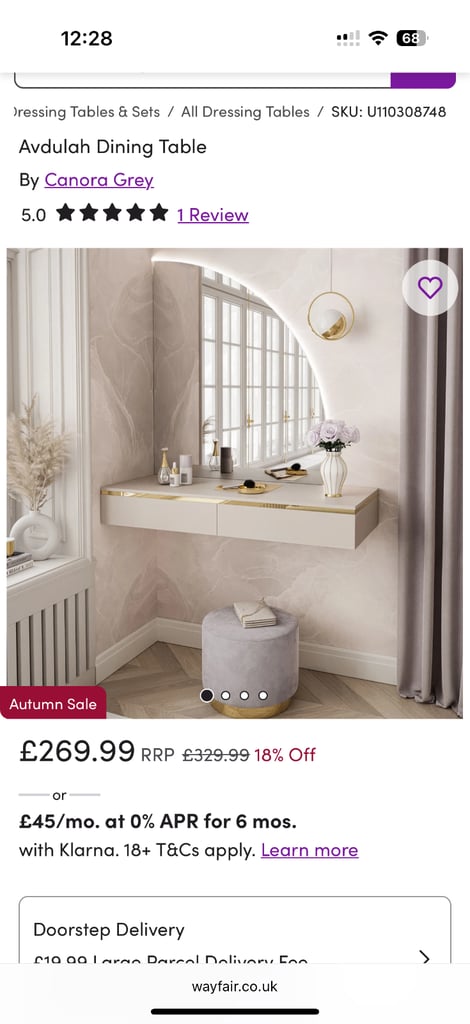 image for Dressing table and mirror