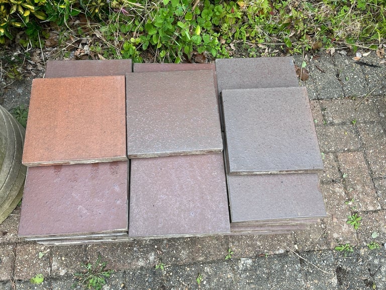 image for Reclaimed Genuine Dennis Ruabon Quarry Tiles Reds Colours 9" x 9"