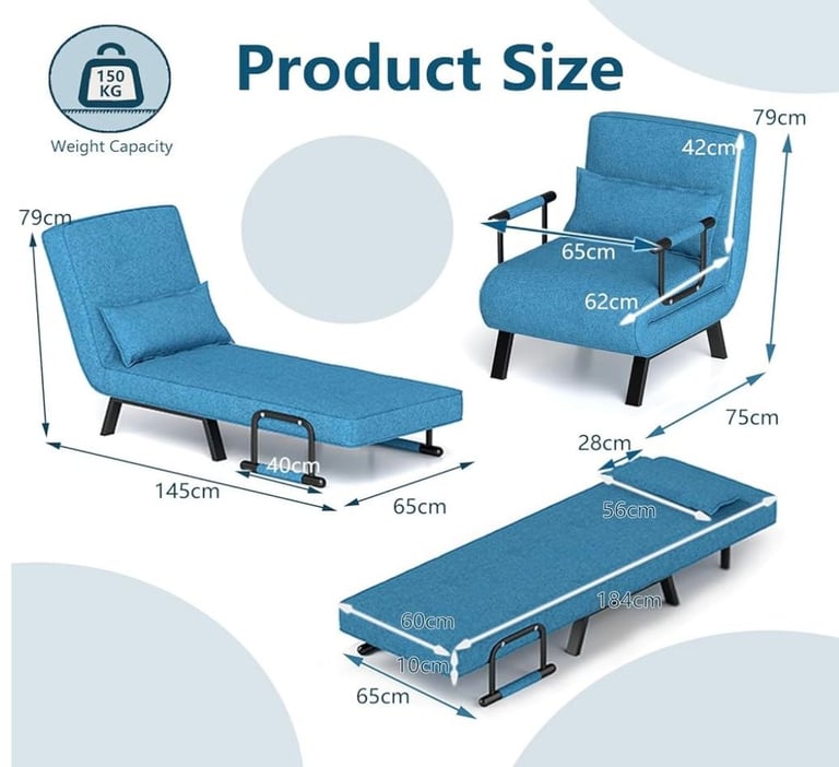 Little used fold out bed - chair