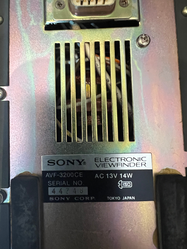 Powers On Vintage Sony AVC-3200CE Video Camera Original Case View Finder & more