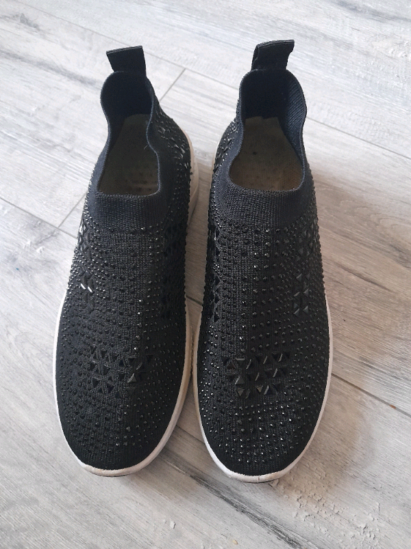 image for Diamante Sock Pumps Shoes Size 4