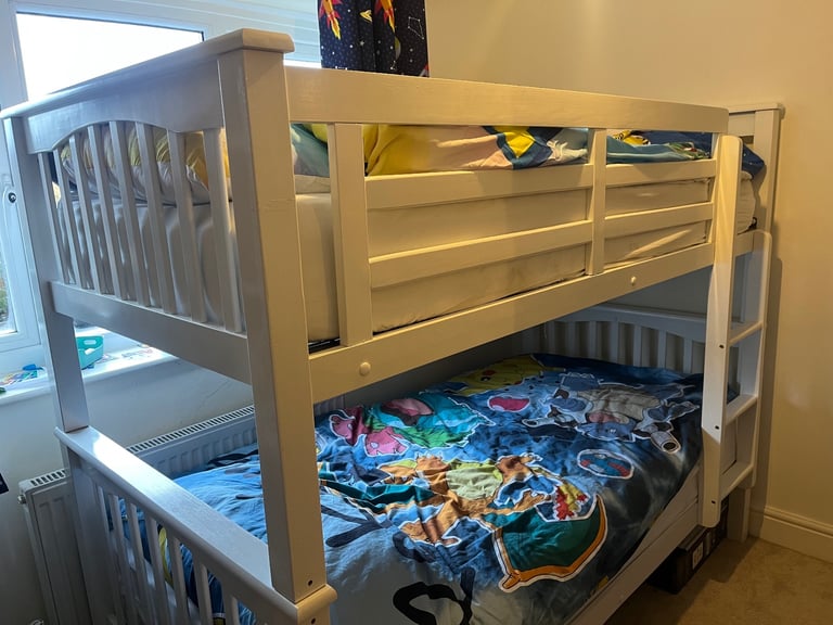 image for White wooden bunk beds