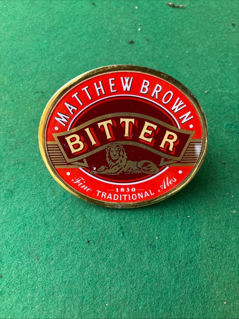 6 brass beer pump badges £40 the lot 