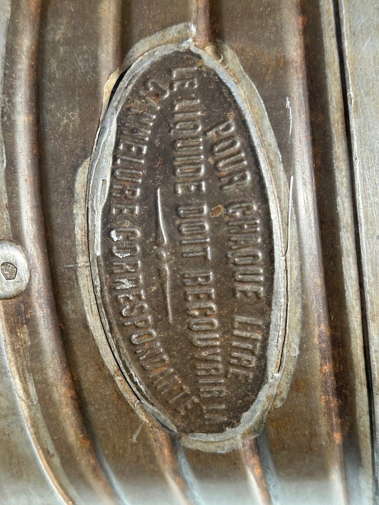 ANTIQUE FRENCH DECALITRE MEASURING JUG PITCHER, H33cm - 1900s CHAMPAGNE VINEYARD - WILL POST!