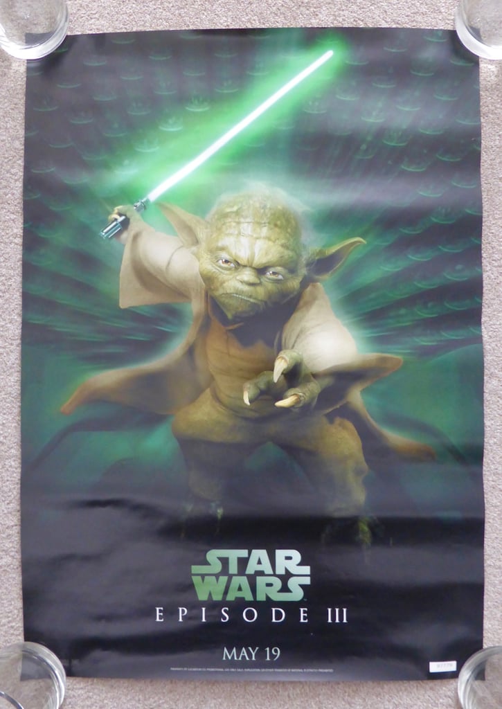 STAR WARS SHOP STORE PROMOTIONAL REVENGE OF THE SITH YODA + DVD RELEASE DARTH VADER POSTER £2