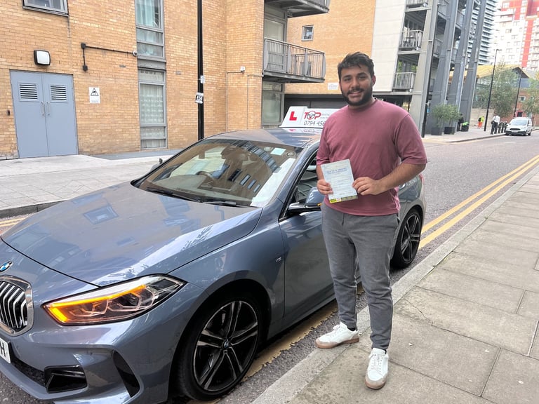 Automatic driving lesson in East London