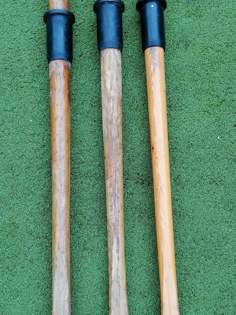 X3 Vintage Wooden Oars / Paddles 