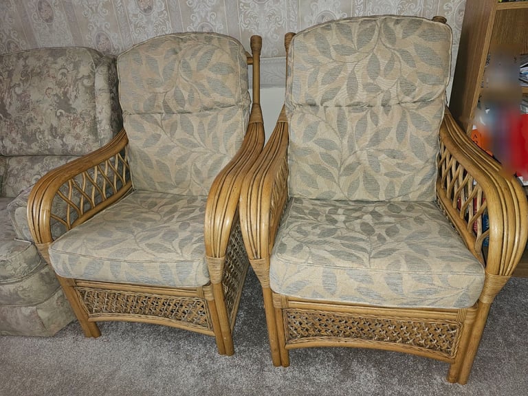 image for Two conservatory/bamboo chairs