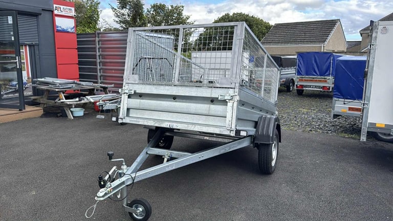 Brand new Zaslaw 205SU 7ft x 4ft single axle tipping trailer with 60cm mesh