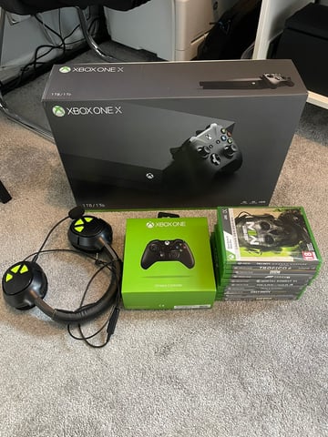 Xbox One X (4k) with 10 games, 2 controllers and wired headset | in Coalpit  Heath, Bristol | Gumtree