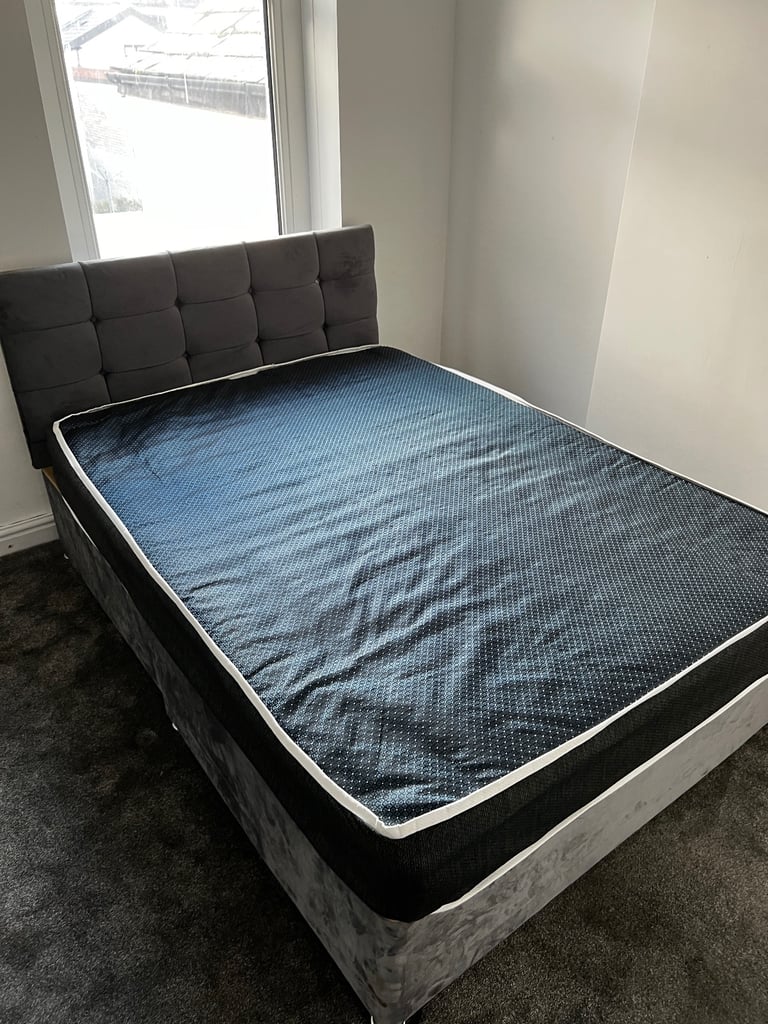 image for Double bed with storage and mattress 