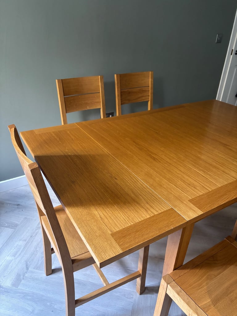 John Lewis Oak Dining Table & 6 Chairs