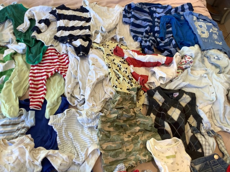 74 Items Baby Boy Clothes Bundle Age 0-3,3-6,6-9,9-12, 12-18 Months and 2 years