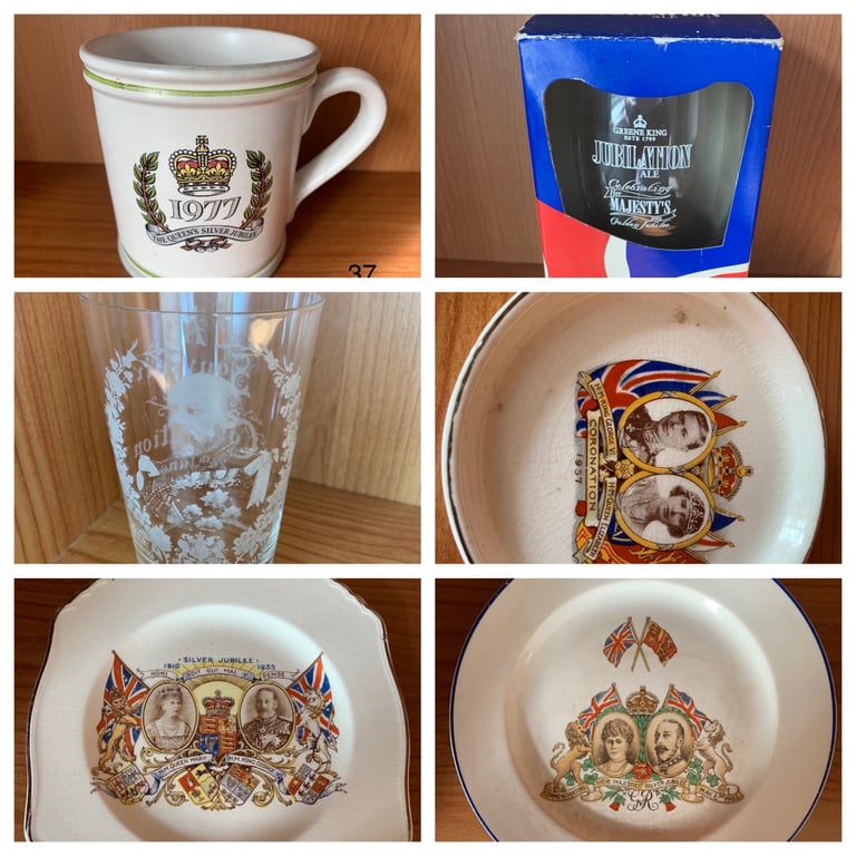 image for Coronation Mugs and Plates Job Lot 
