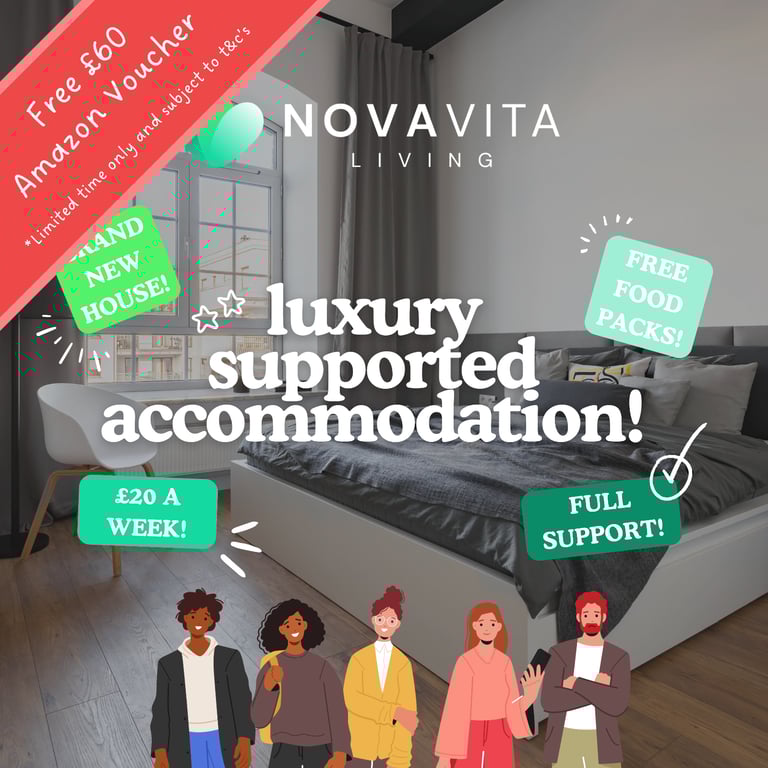 Brums Best Supported Living - Rooms for Homeless, DSS, Benefits - Low Rent - No Deposit Ref 041