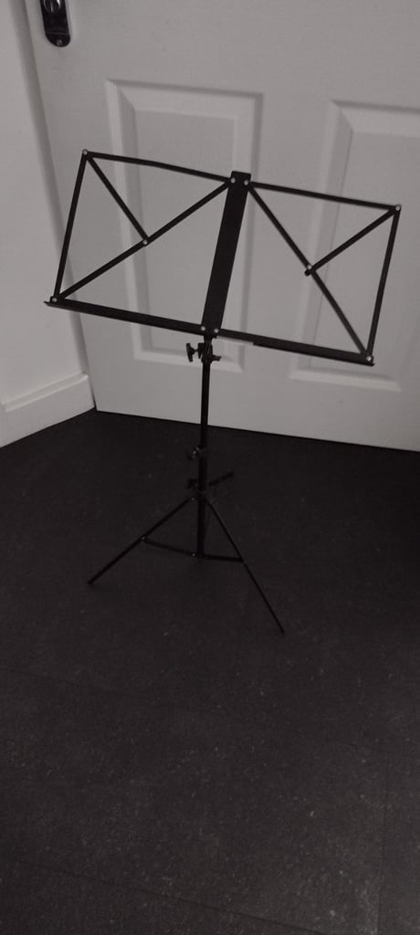 Foldable music stand.
