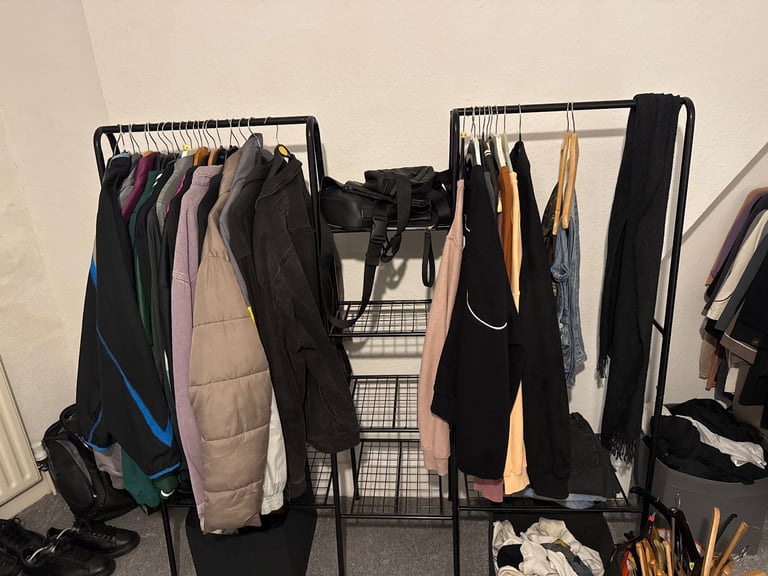 image for Black clothing rail 