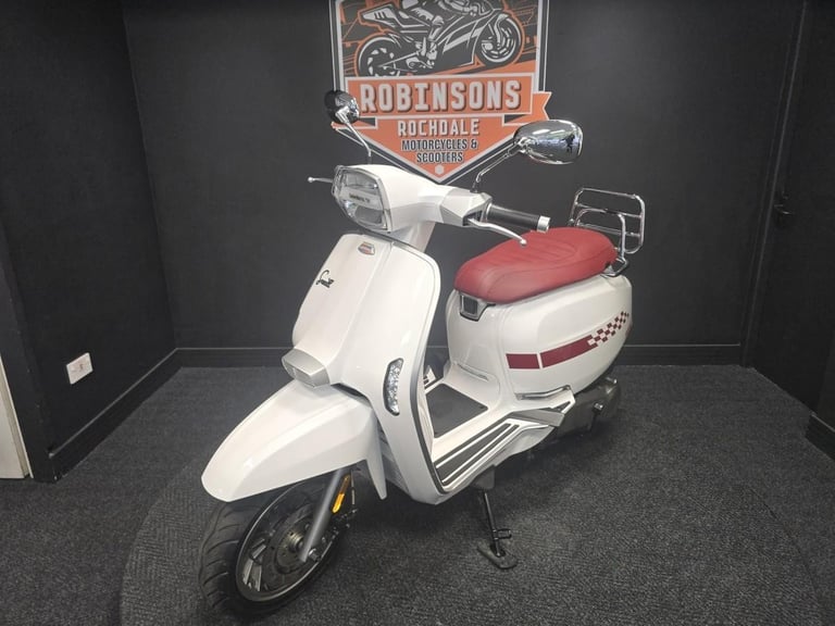 2021 Lambretta V200 Special in white , great looking scooter.
