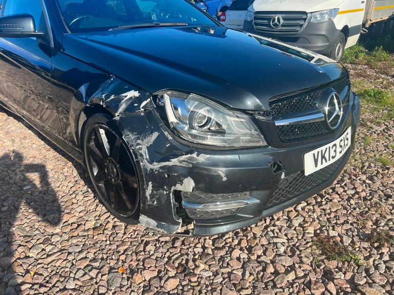 2013 MERCEDES BENZ C250 AMG SPORT COUPE AUTOMATIC SALVAGE DAMAGED REPAIR CAT S 