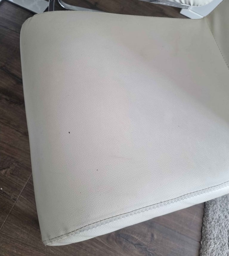 4 chairs on chrome legs £40