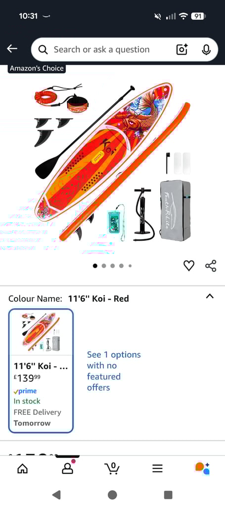 image for Feath-R-Lite Paddle Board brand new