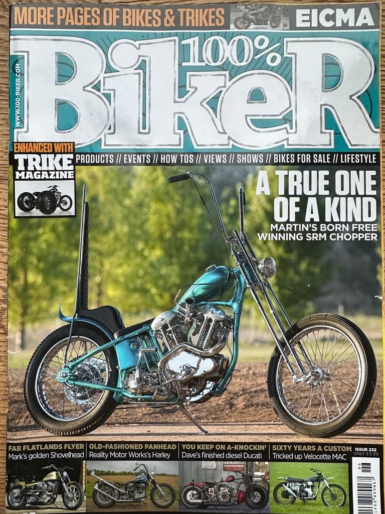 Harley-Davidson. Magazine featured Flattracker. 93 cubic inch S&S Engine