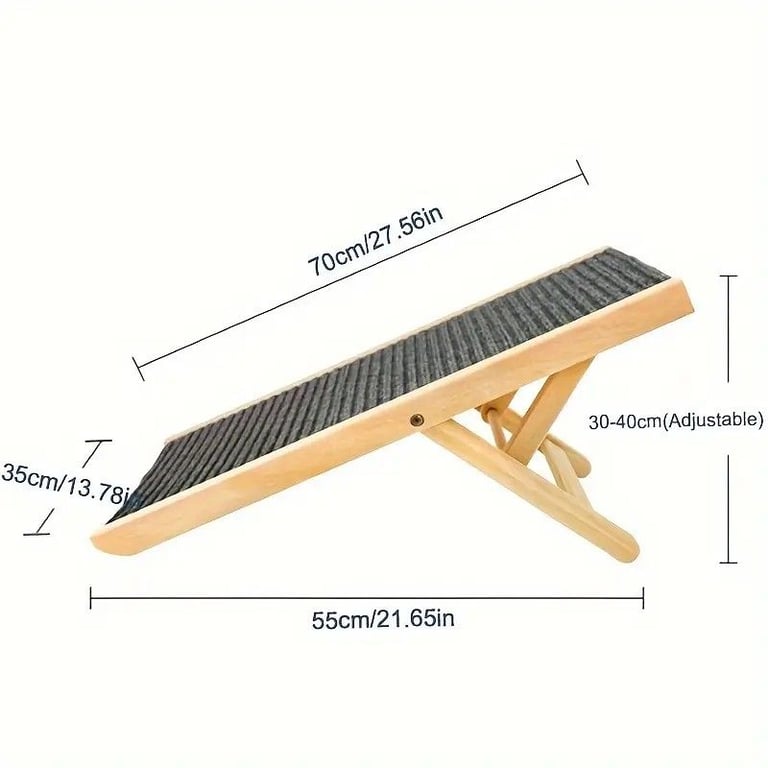 Dog Stairs Foldable Non-Slip Pet Ramp Adjustable Heights Ladder For Car Sofa Bed