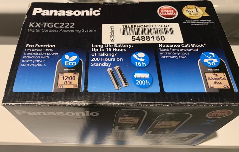Good-Panasonic KX-TGC222, Digital Cordless Telephone, 2 Handsets, Answering System