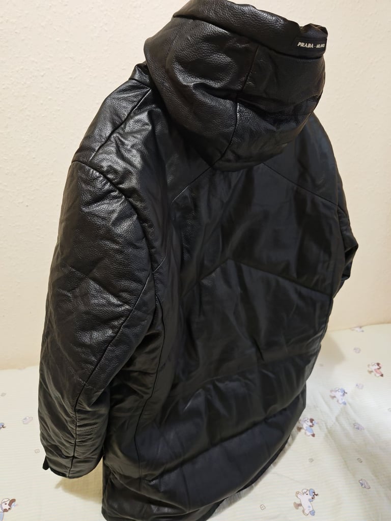 Very handsome male leather cloak