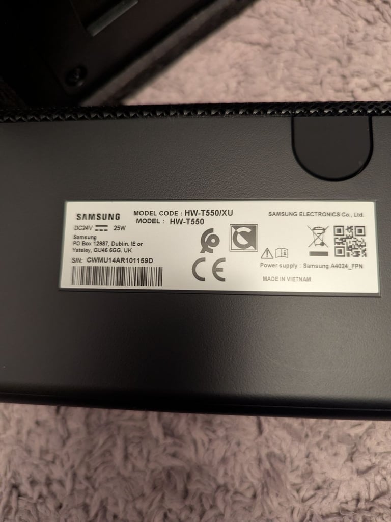 image for Samsung HW-T550 soundbar and subwoofer 