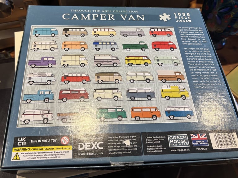 1000 piece puzzle - campervans through the years