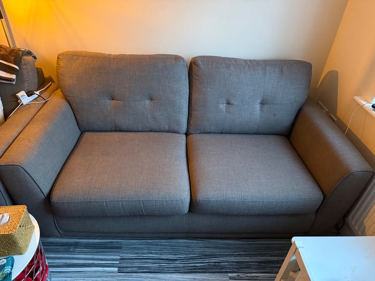 DFS Grey sofa and armchair 