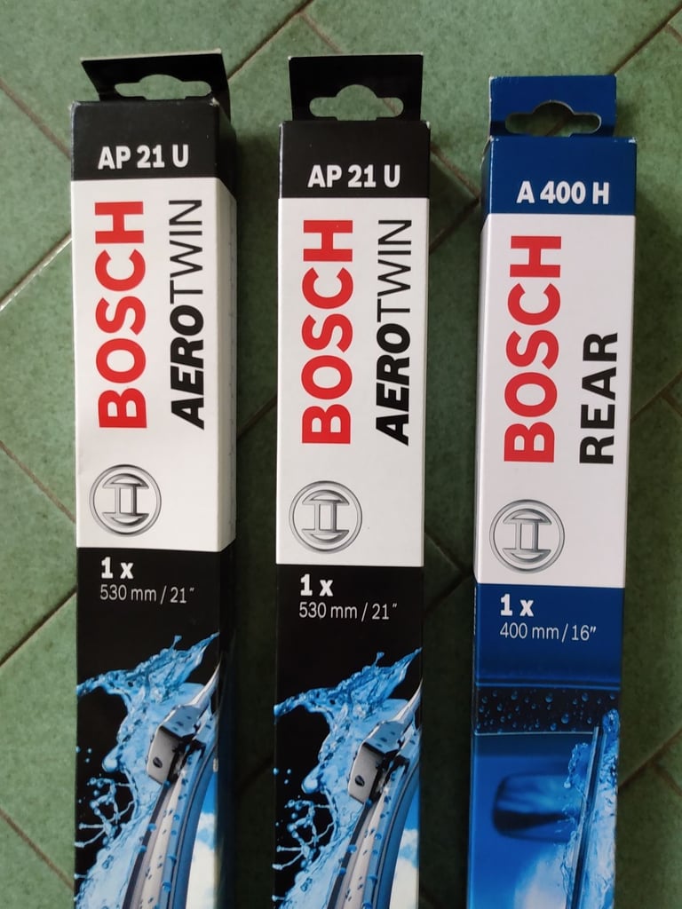 image for New Bosch aerotwin AP21U, AP400 windscreen wiper blades (rear+ front)