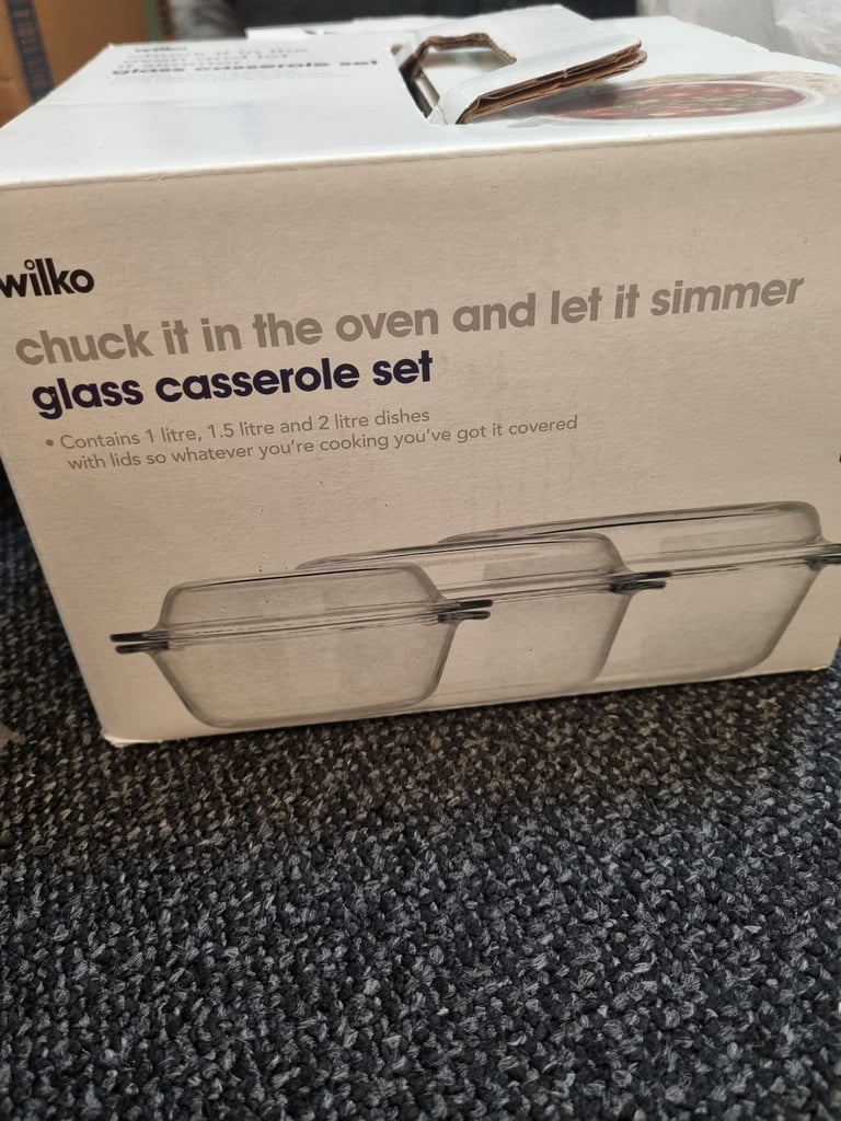 image for Glass casserole set