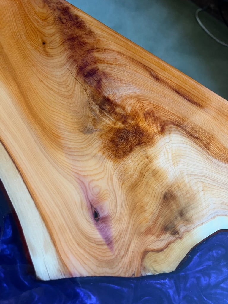 Bespoke coffee table with epoxy resin