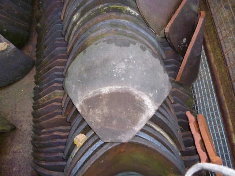 Reclaimed Arris hip tiles Bonnet tiles Rosemary hips Acne hip