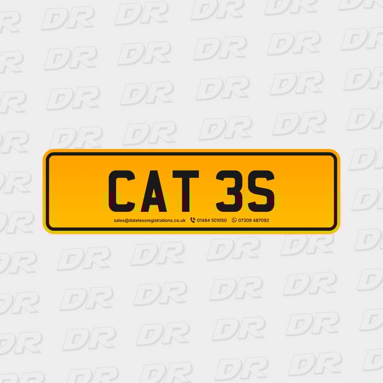 CAT 3S - Suffix Cherished Private Number Plate / Registration Mark